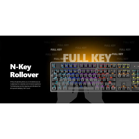 MARVO KG945 GAMING RGB ΜΗΧΑΝΙΚΟ ΟΠΤΙΚΟ ΠΛΗΚΤΡΟΛΟΓΙΟ, ΑΛΟΥΜΙΝΙΟΥ