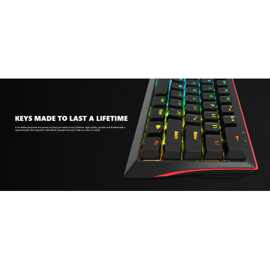 MARVO KG962 GAMING RGB ΜΗΧΑΝΙΚΟ ΠΛΗΚΤΡΟΛΟΓΙΟ, ΜΑΥΡΟ