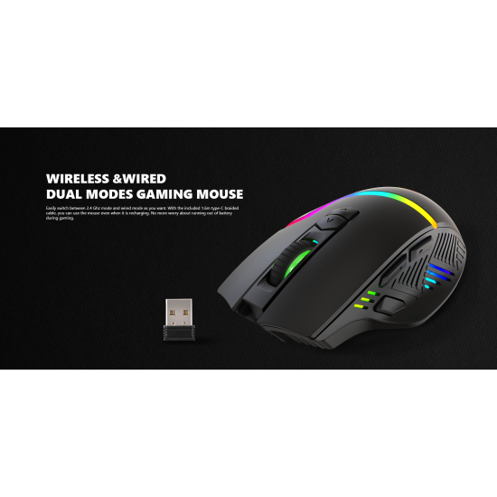 MARVO M791W ΑΣΥΡΜΑΤΟ GAMING ΠΟΝΤΙΚΙ, 10.000DPI