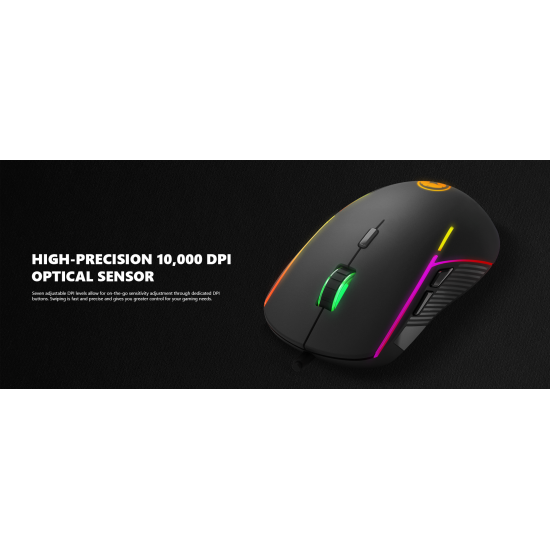 MARVO G924 ΕΝΣΥΡΜΑΤΟ GAMING ΠΟΝΤΙΚΙ, 10.000DPI