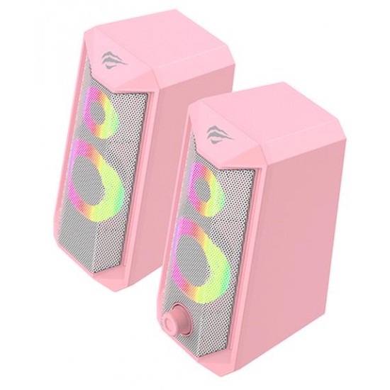 HAVIT SK202  ΗΧΕΙΑ 2.0, USB 2.0, ΜΕ LED, ΡΟΖ