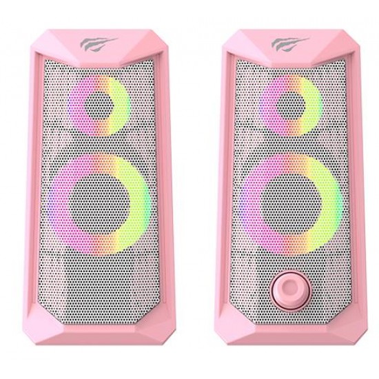 HAVIT SK202  ΗΧΕΙΑ 2.0, USB 2.0, ΜΕ LED, ΡΟΖ