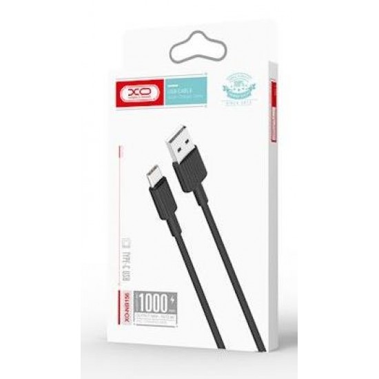 XO NB156 ΚΑΛΩΔΙΟ ΦΟΡΤΙΣΗΣ TYPE-C, ΜΑΥΡΟ, 1m