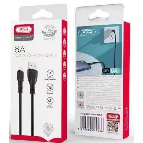 XO NB185 ΚΑΛΩΔΙΟ ΦΟΡΤΙΣΗΣ 6A TYPE-C, 1m