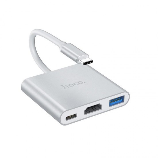 HOCO HB14 TYPE-C HUB EASY USE ΜΕ USB3.0+HDMI+PD