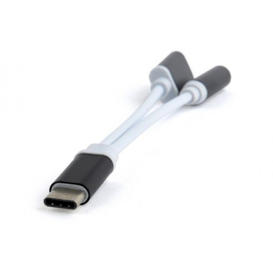 CABLEXPERT ΚΑΛΩΔΙΟ TYPE-C ΣΕ 3.5mm STEREO+POWER ΜΑΥΡΟ