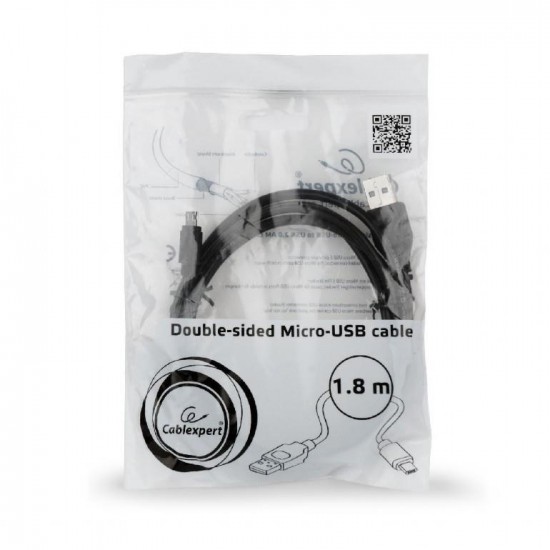 CABLEXPERT ΚΑΛΩΔΙΟ MICRO USB , DOUBLE-SIDED MICRO USB , 1.8m