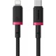 BASEUS DURA SERIES, ΚΑΛΩΔΙΟ ΓΡΗΓΟΡΗΣ ΦΟΡΤΙΣΗΣ, TYPE-C ΣΕ LIGHTNING, 1m, ΚΟΚΚΙΝΟ-ΜΑΥΡΟ