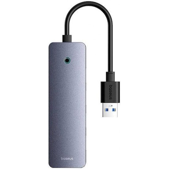 BASEUS ULTRAJOY SERIES, USB HUB, 4 ΘΥΡΕΣ, 1 ΘΥΡΑ TYPE-C, ΓΚΡΙ