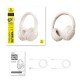 BASEUS BASS BH1 LITE, ΑΣΥΡΜΑΤΑ HEADPHONES, ΛΕΥΚΑ