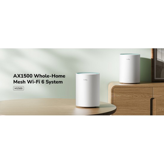CUDY M1500 AX1500 GIGABIT, WIFI 6, MESH SYSTEM, 1 PACK