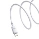 BASEUS SILKY SERIES, ΚΑΛΩΔΙΟ ΓΡΗΓΟΡΗΣ ΦΟΡΤΙΣΗΣ, TYPE-C ΣΕ TYPE-C, 100W, 2m, ΛΕΥΚΟ
