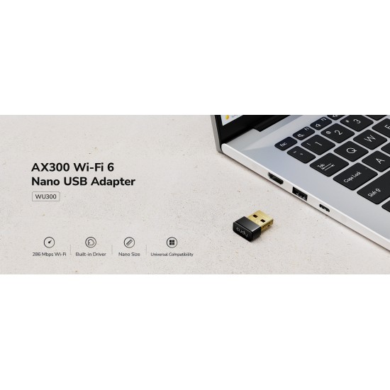 CUDY WU300, AX300 WIFI 6, NANO USB ADAPTER