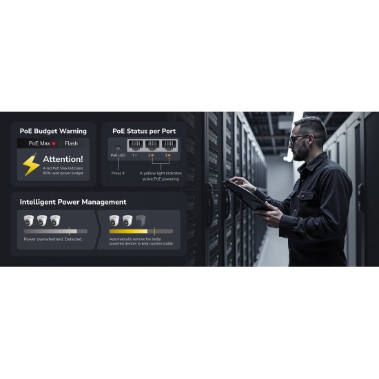 CUDY GS1010PS2 8-PORT GIGABIT, ΜΕ 2 GIGABIT SFP, ΜΕ 2 GbE, POE+, DESKTOP SWITCH