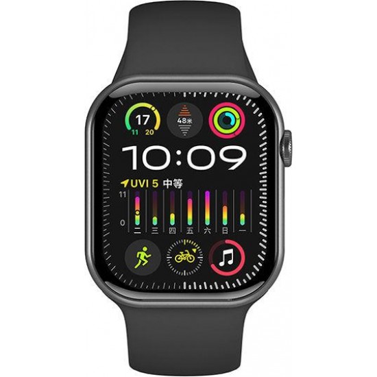 XO W11 PRO, SPORT SMART WATCH, 11th GENERATION, AMOLED ΟΘΟΝΗ, 2.07in, ΜΑΥΡΟ