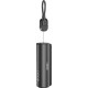 XO PR281, POWERBANK, ΜΕ ΦΑΚΟ, ΚΑΛΩΔΙΟ LIGHTNING, 5000mAh, ΜΑΥΡΟ