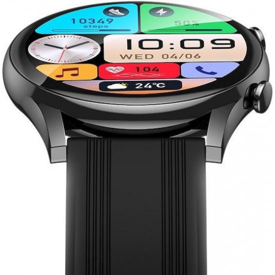 HOCO Y38 AMOLED SMARTWATCH, 1.43 ΙΝΤΣΕΣ, BLUETOOTH 5.3, 300MAH, ΜΑΥΡΟ