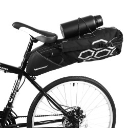 Wozinsky spacious bicycle saddle bag saddle bag large 12l black (WBB9BK)