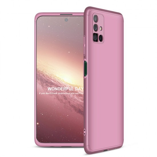 GKK 360 Protection Case Front and Back Case Full Body Cover Samsung Galaxy M51 pink