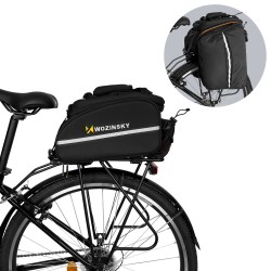 Wozinsky large bike rack bag 35l + rain cover black (WBB19BK)