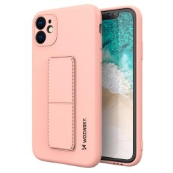 Wozinsky Kickstand Case iPhone 11 Pro Max Silicone Case with Stand Pink