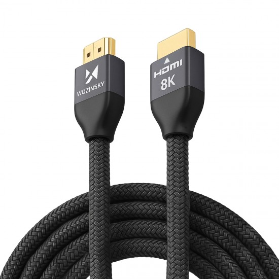 Wozinsky HDMI 2.1 Cable 8K 60 Hz 48 Gbps / 4K 120 Hz / 2K 144 Hz 5 m Silver (WHDMI-50)