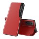 Eco Leather View Case Elegant Flip Cover Case with Stand Function Xiaomi Redmi K40 Pro + / K40 Pro / K40 / Poco F3 Red