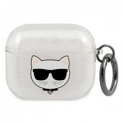 Karl Lagerfeld Glitter Choupette case for AirPods 3 - silver