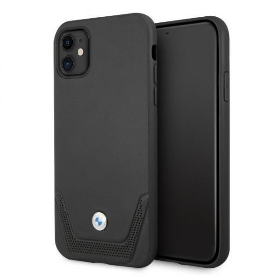 BMW Leather Perforate Case for iPhone 11 / Xr - Black