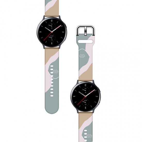 Strap Moro for Samsung Galaxy Watch 40 / 41 / 42 / 43 / 44 mm silicone bracelet watch band - pattern 17