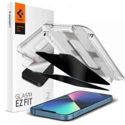 Spigen Glas.tR EZ Fit Privacy Tempered Glass for iPhone 13 / 13 Pro / 14 / 16e / 17e - 2 pcs.