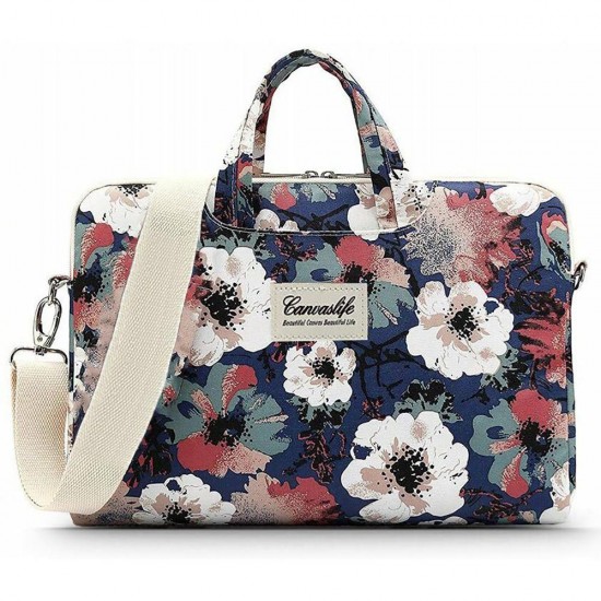 Canvaslife Briefcase 15-16'' Laptop Bag - Navy Blue and White