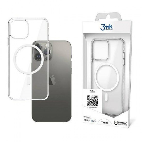 Case for iPhone 13 Pro Max compatible with MagSafe series 3mk MagCase - transparent