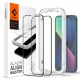 Spigen ALM Glass FC tempered glass for iPhone 13 / 13 Pro / 14 / 16e / 17e - black 2 pcs.