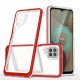 Clear 3in1 Case for Samsung Galaxy A22 4G Frame Gel Cover Red