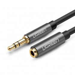 Ugreen AV118 10592 cable 3.5 mm mini jack (male) / 3.5 mm mini jack (female) 1m - silver