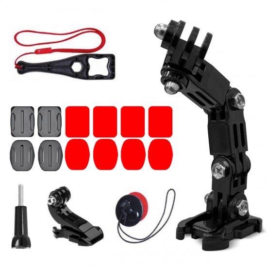 GoPro set of helmet mounting accessories for GoPro, DJI, Insta360, SJCam, Eken sports cameras (GoPro Cycling Helmet Chin Holder)