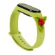 Strap Xmas for Xiaomi Mi Band 3 / 4 Christmas Silicone Strap Bracelet with Holly - Green
