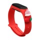 Strap Xmas for Xiaomi Mi Band 3 / 4 Christmas Silicone Strap Bracelet with Sock - Red