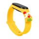 Strap Xmas for Xiaomi Mi Band 5 / 6 Christmas Silicone Strap Bracelet with House - Yellow