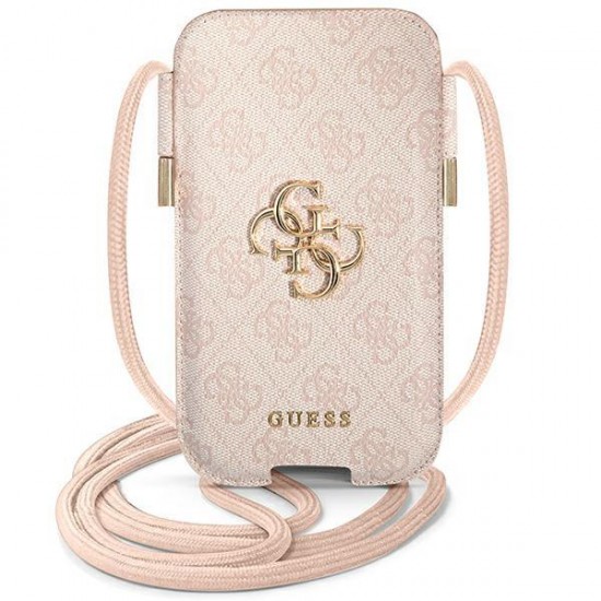 Guess 4G Big Metal Logo 6.7'' Handbag - Pink