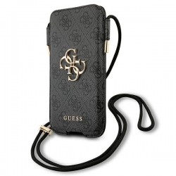 Guess Phone bag GUHCP12M4GPSGR 6.1 "gray / gray 4G Metal Logo