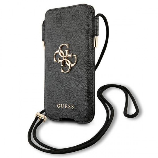 Guess Phone bag GUHCP12M4GPSGR 6.1 "gray / gray 4G Metal Logo
