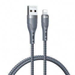 Remax USB cable - Lightning for charging and data transmission 2,4A 1m silver (RC-C006)
