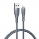 Remax USB cable - Lightning for charging and data transmission 2,4A 1m silver (RC-C006)