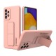 Wozinsky Kickstand Case silicone case with stand for Samsung Galaxy A73 pink