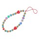 Multicolor phone lanyard pendant string beads pattern 1