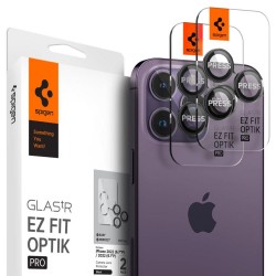 Spigen Glas.tR EZ Fit Optik Camera Protector for iPhone 14 Pro / Pro Max / 15 Pro / Pro Max / 16 Pro / Pro Max 17 Pro / 17 Pro Max - Black 2 pcs.
