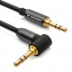Wozinsky AUX Cable Angled (Male-Male) Mini Jack Cable 2m Black