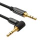 Wozinsky AUX Cable Angled (Male-Male) Mini Jack Cable 1.5m Black